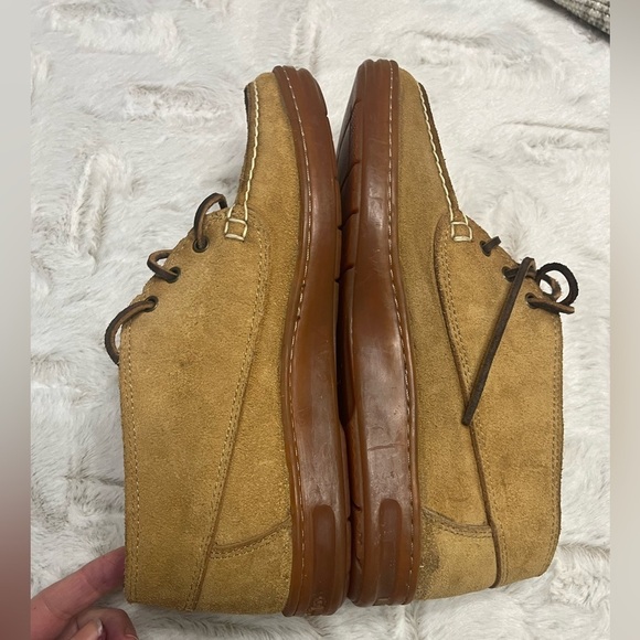 TIMBERLAND WOMEN Tan Street Suede Leather 3-Eye Ankle Shoe Women’s 10 Unisex 8 - Picture 3 of 9